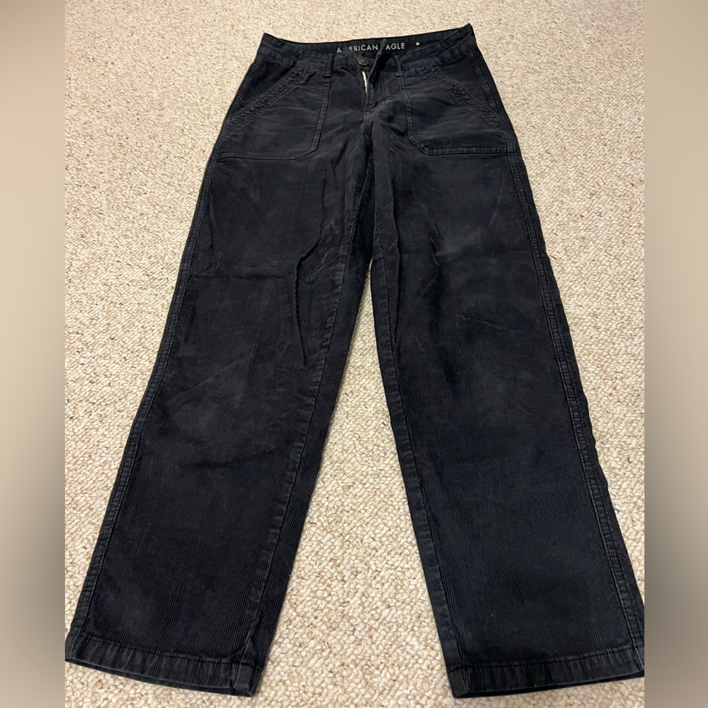 American Eagle dark grey corduroy pants